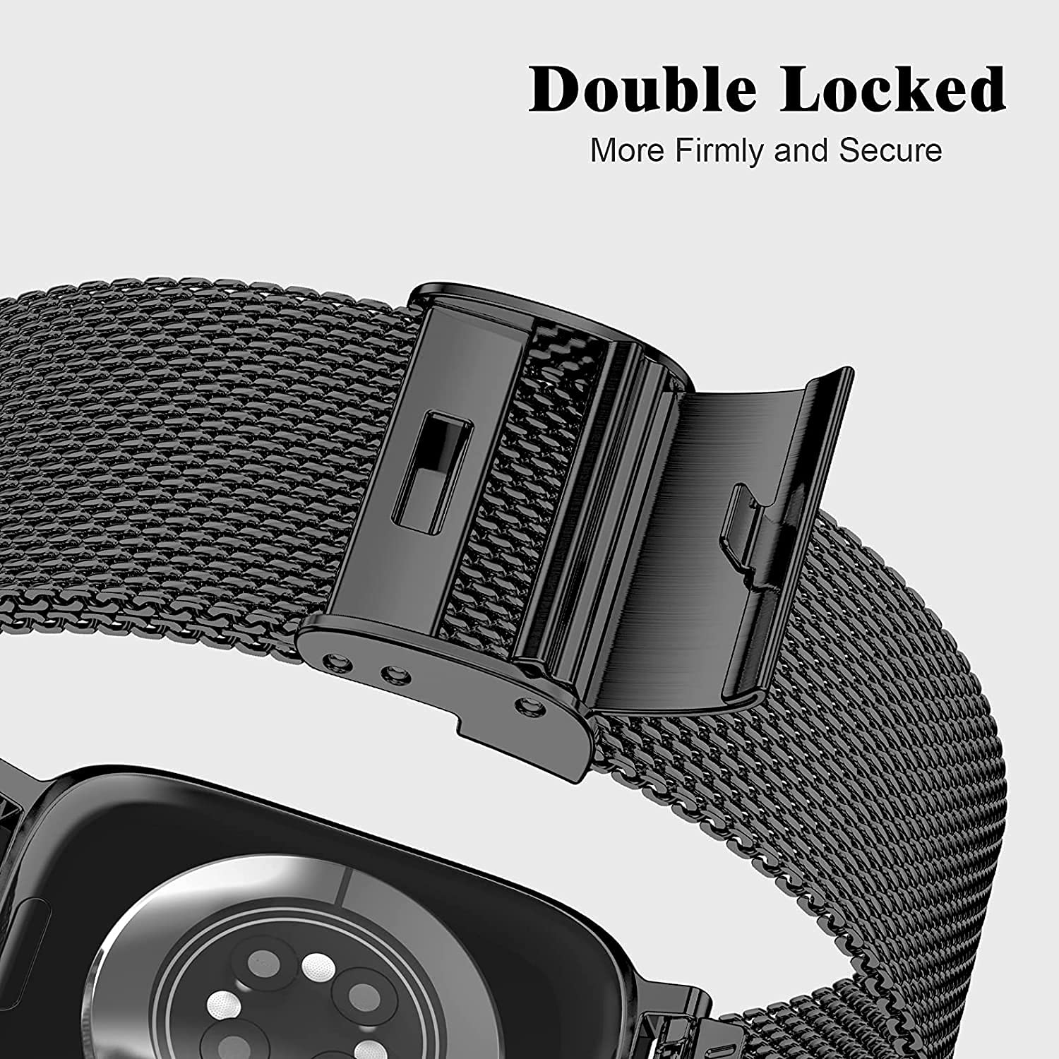 ECSEM Stainless Steel Watch Bands for Rinsmola Smartwatch - Quick Release Replacement Metal Wristbands | Perfect for Workouts, Office Wear & Everyday Use