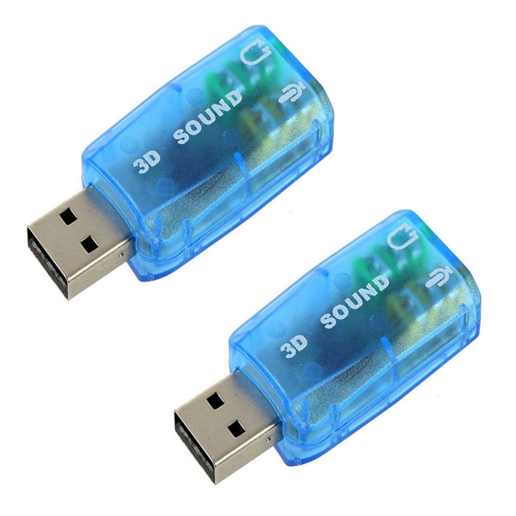 Sefdrert 2-in-1 USB to 3.5mm Headphone & Microphone Adapter - 3D Stereo Sound Card for PC, Laptop, Gaming & VoIP Calls - Plug & Play Audio Converter for Streaming, Recording & Online Meetings