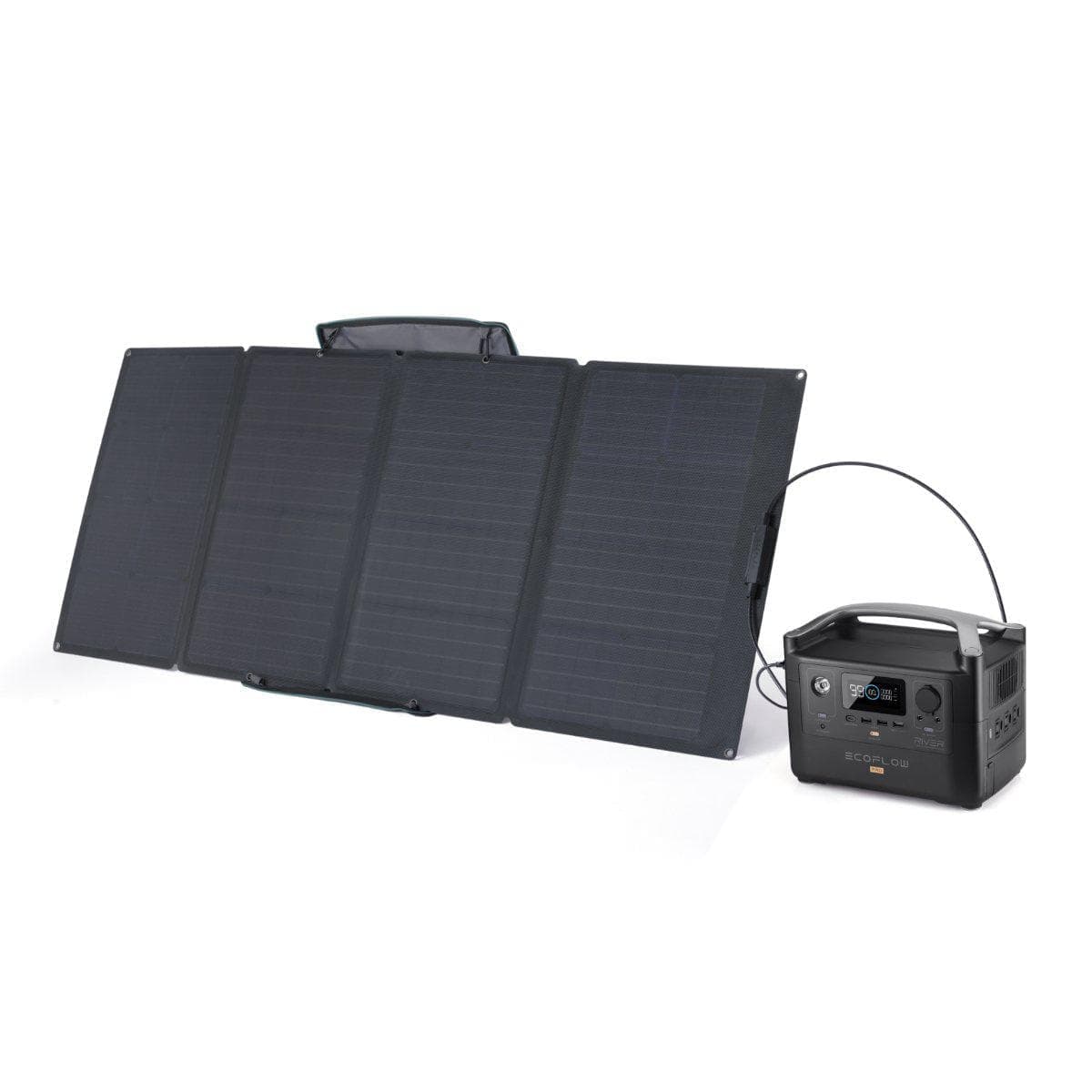 EcoFlow RIVER Pro Portable Power Station with 160W Solar Panel | Fast Charging Solar Generator for Camping, RV & Emergency Backup Power