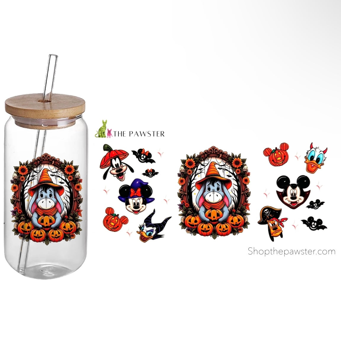 #101 Spooky Vibes 16oz Cup Wrap - Halloween Party Decor, Coffee Mug Sleeve, Ghost Design for Tumblers & Drinkware - Perfect for Fall Celebrations & Themed Events