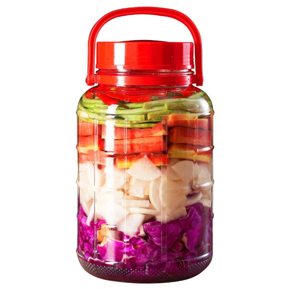 Premium Glass Kimchi Jar with Airtight Lid - Fermentation Container for Pickles, Sauerkraut & Homemade Kimchi - Ideal for Food Storage & Fermenting Vegetables at Home
