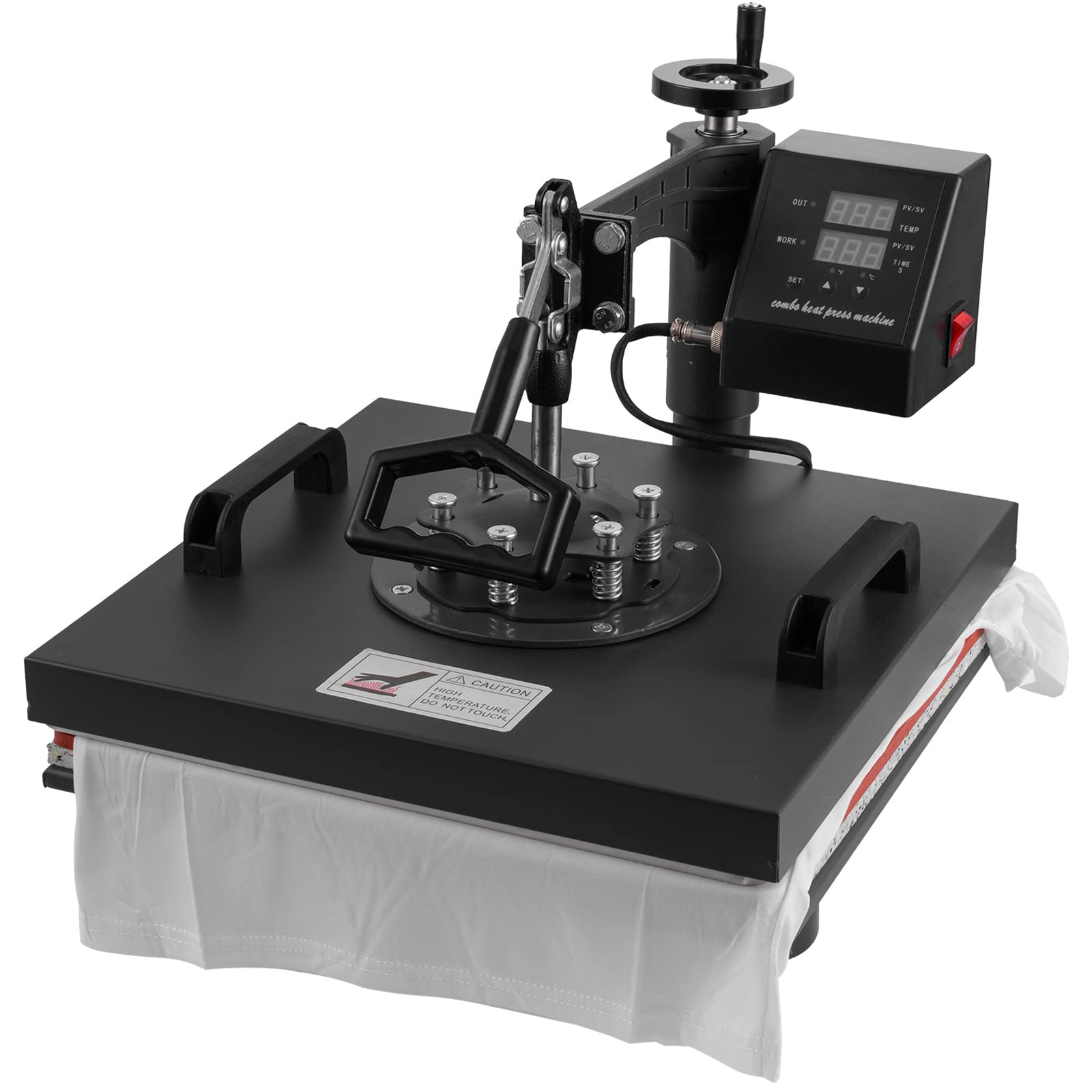 8 in 1 Heat Press Machine 15x15 Inch - Professional Swing Away Heat Transfer Machine for T-Shirts, Hats, Mugs & Plates - Perfect for DIY Crafts, Sublimation Printing & Small Business Apparel Making