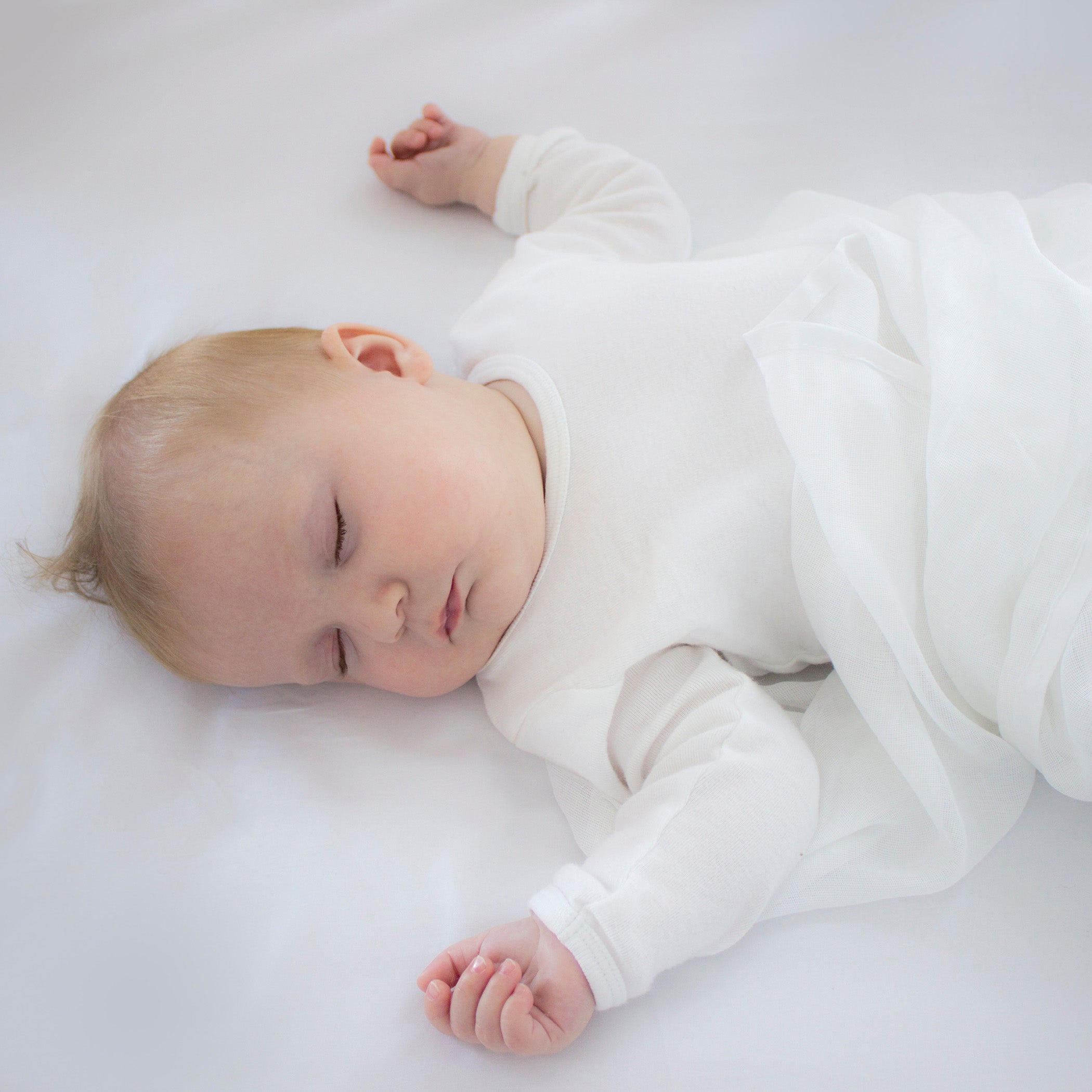Soft Bamboo White 3-Pack Muslin Swaddle Wraps for Newborns - Breathable Baby Blankets for Swaddling, Nursing & Comfort | Perfect for Nursery, Travel & Photo Shoots