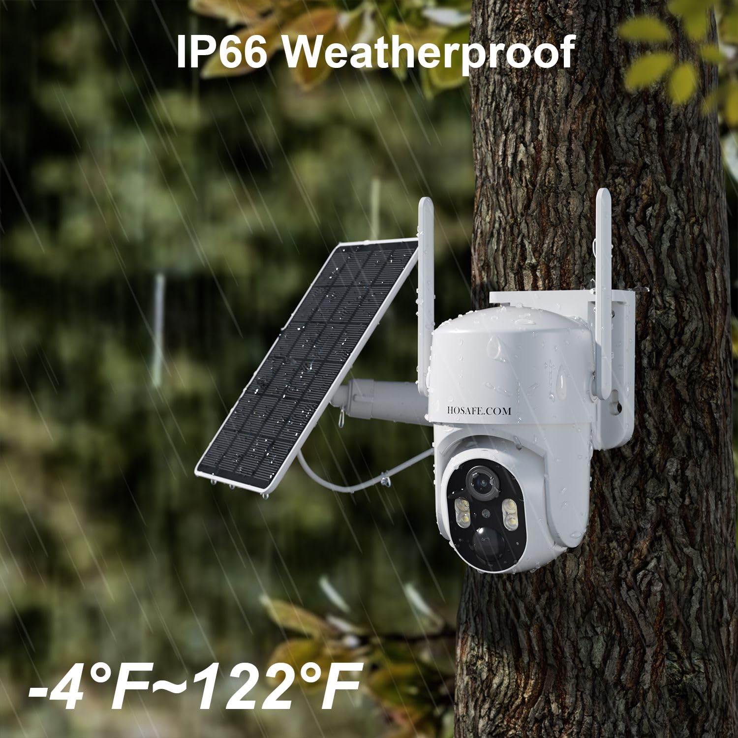 4G Solar Security Camera Wireless Outdoor - 2 Pack, No WiFi Needed Cellular Trail Camera for Home Surveillance, Hunting & Wildlife Monitoring