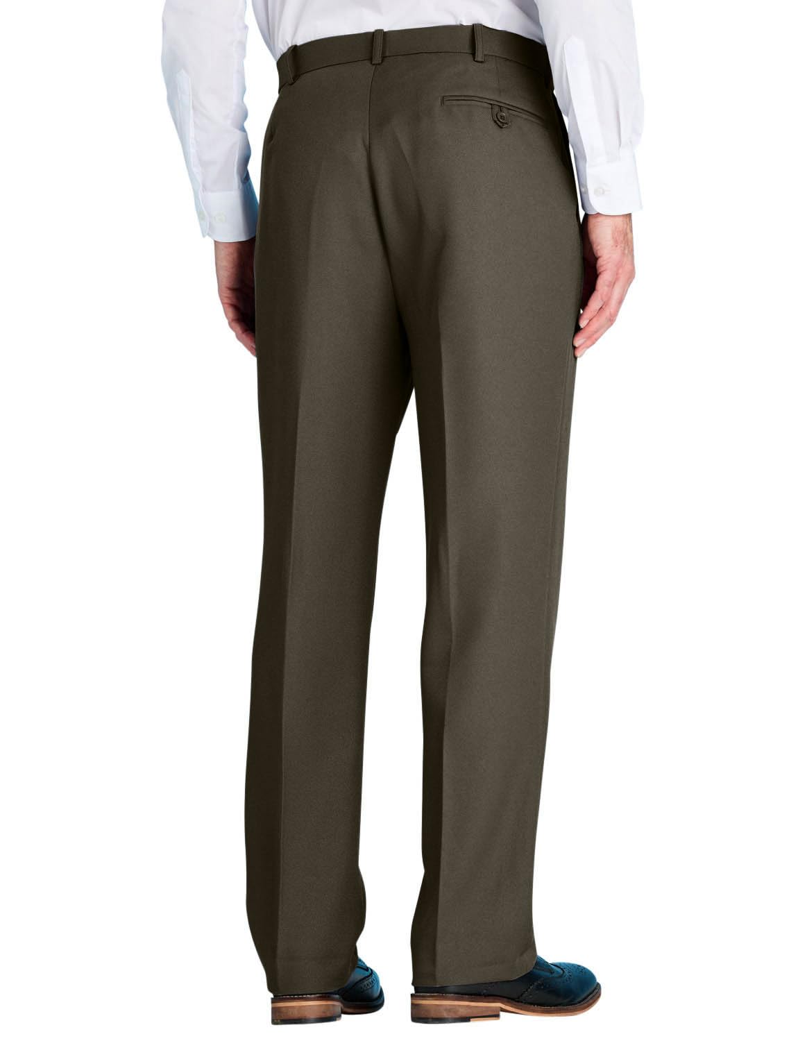 Men's Stretch Waist Formal Work Pants - Comfortable Dress Slacks with Hidden Elastic Waistband | Perfect for Office, Business Meetings & Professional Events