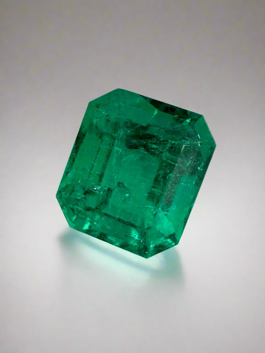 5.02 Carat 11x9mm AAA+ Natural Colombian Emerald Loose Gemstone - Classic Green Emerald Cut for Jewelry Making, Engagement Rings & Luxury Gifts
