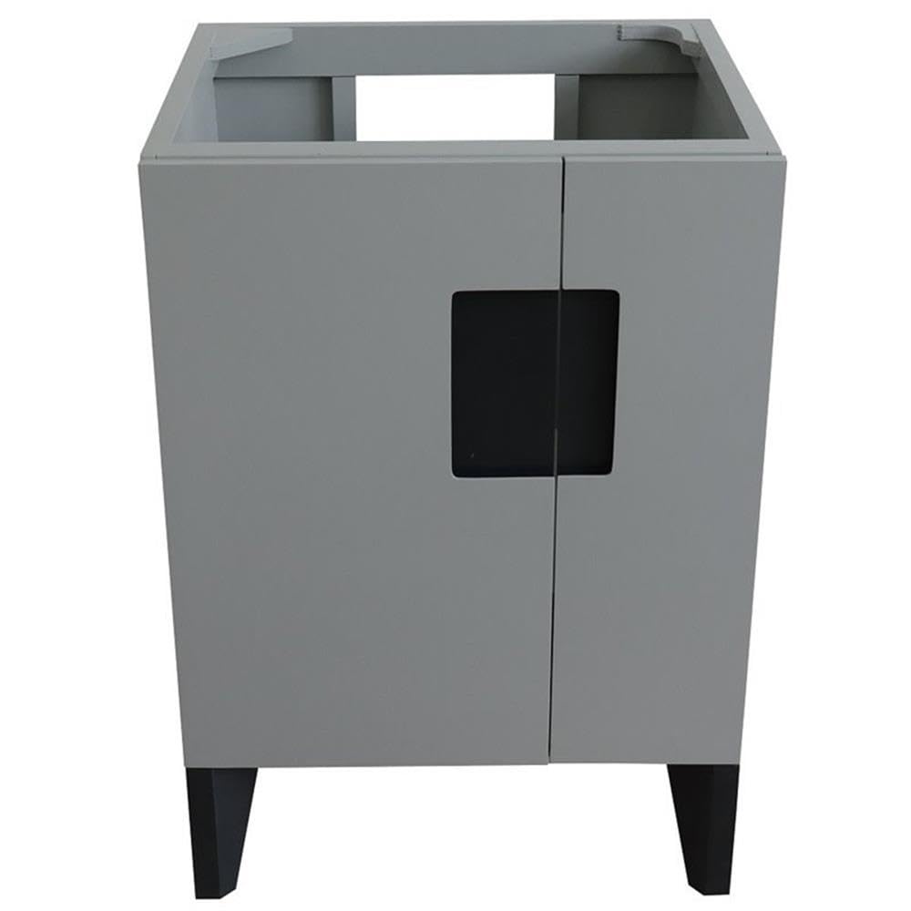 Kolb 24 Inch Single Sink Bathroom Vanity in Light Gray - Solid Wood Cabinet Only for Modern Home & Powder Room Decor