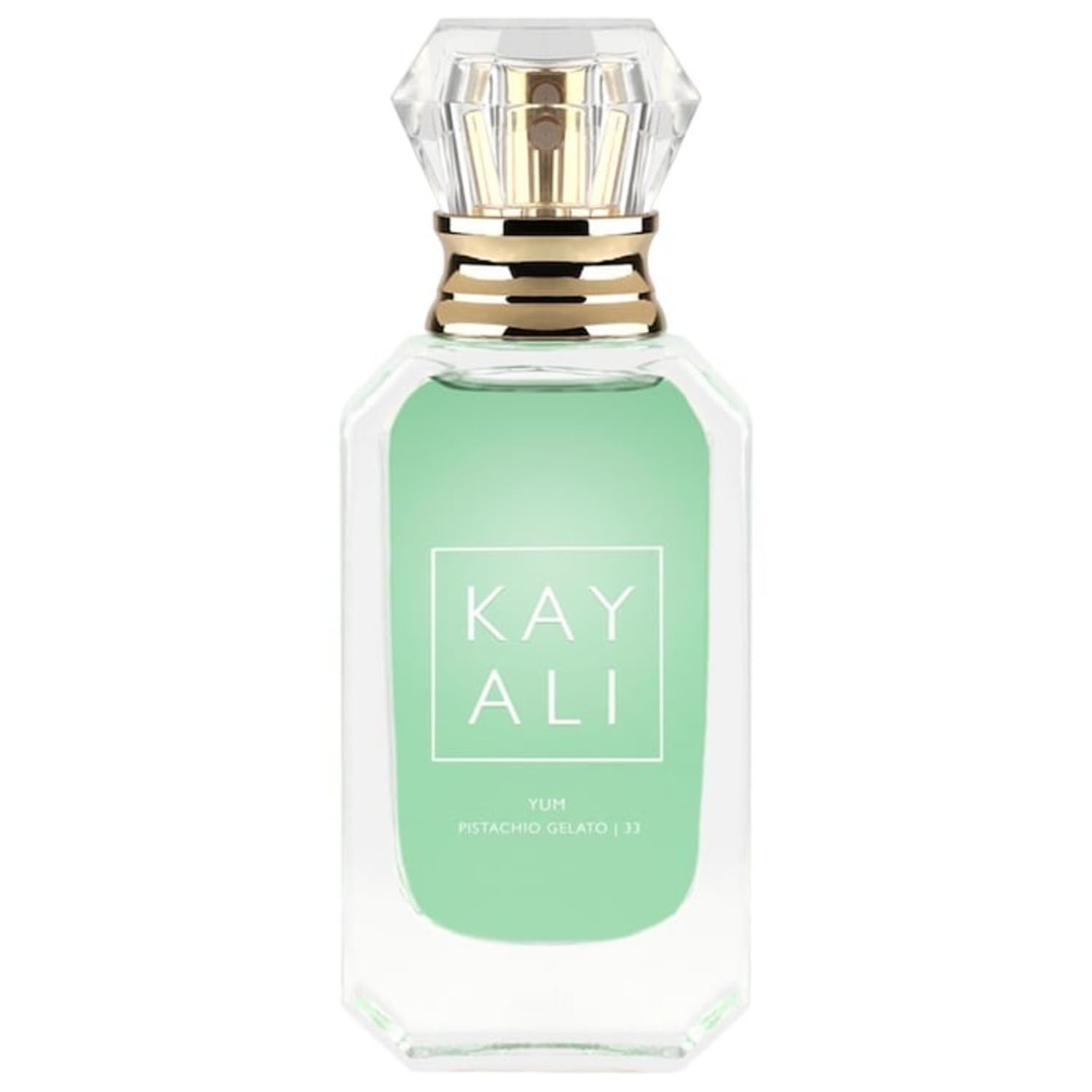 Huda Beauty KAYALI Yum Pistachio Gelato Eau de Parfum Intense Travel Size Spray 10ml | Sweet Gourmand Scent for Women | Perfect for Date Nights & Special Occasions