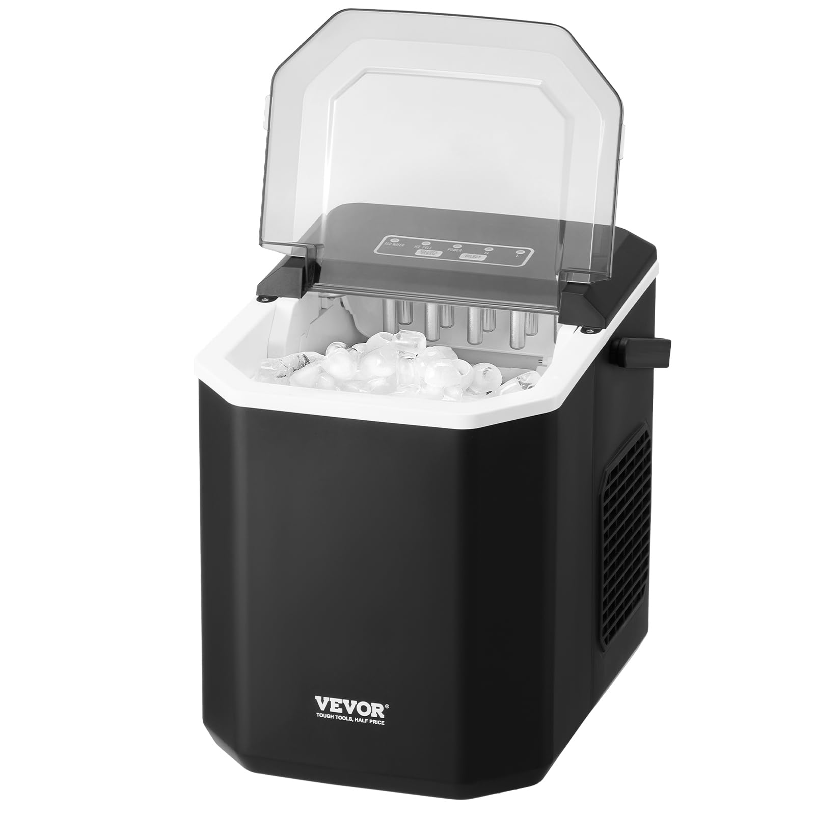 VEVOR Countertop Ice Maker Machine - 9 Cubes in 6 Minutes, 26lbs Daily, Self-Cleaning Portable Ice Machine with Scoop & Basket for Home, Kitchen, Office, Bar - Perfect for Cocktails, Beverages & Party Drinks