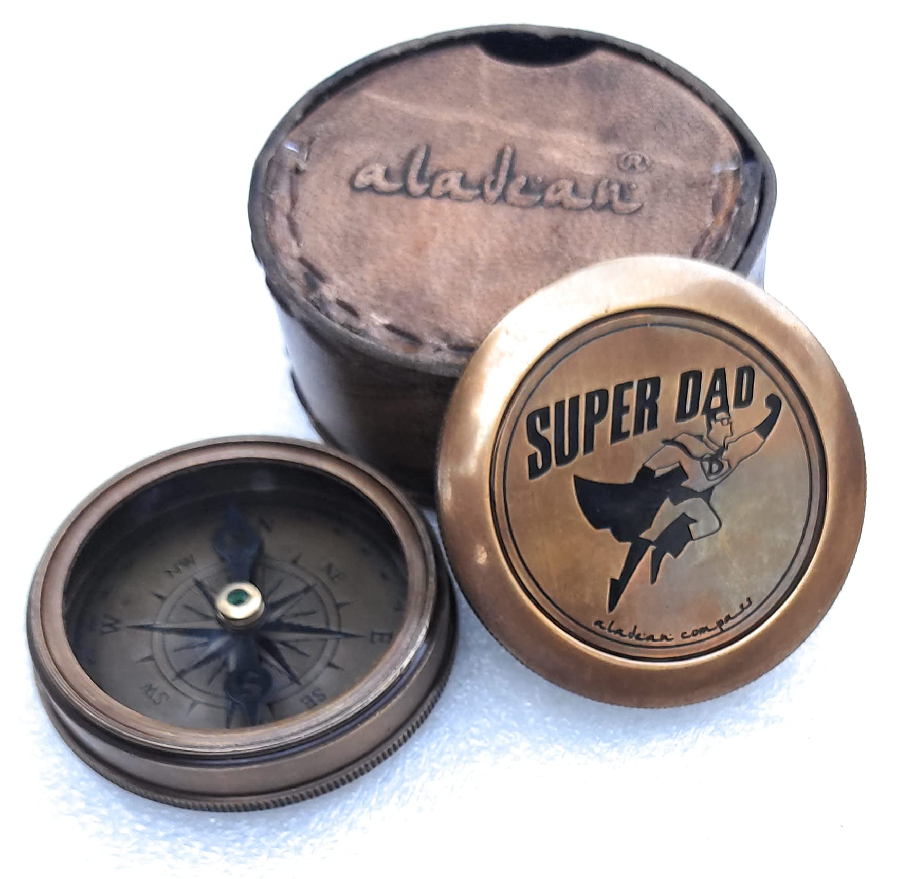 Personalized Engraved Compass Gift for Dad - Birthday Present from Son or Daughter | Unique Father's Day Gift for Dad, Stepdad, Papa & Daddy | Perfect for Outdoor Adventures, Hiking, Camping & Travel
