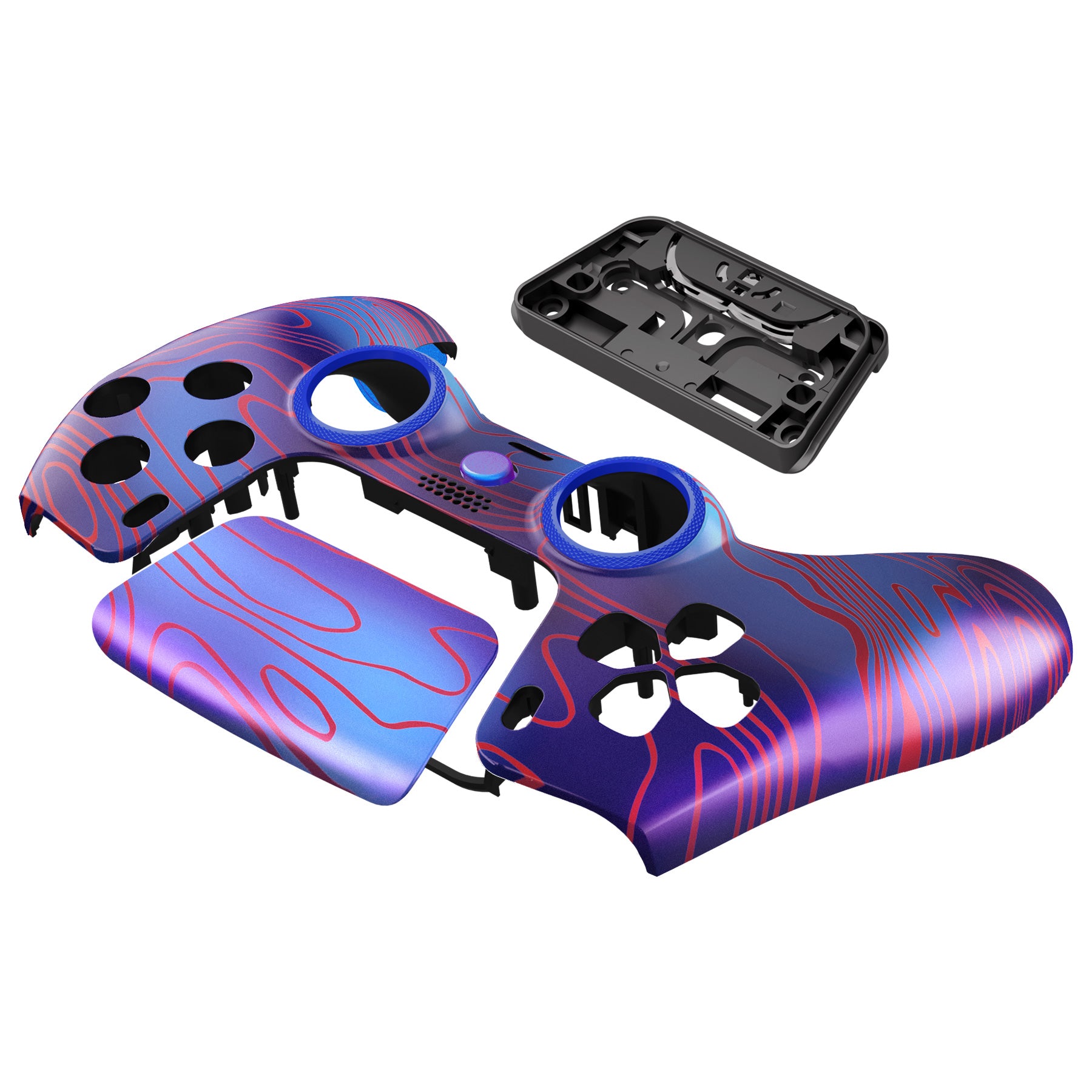 eXtremeRate LUNA Redesigned Front Shell with Touchpad for PS5 Controller BDM 010/020/030/040/050 - Damascus Camo - Perfect for Gaming, Customization & Competitive Play