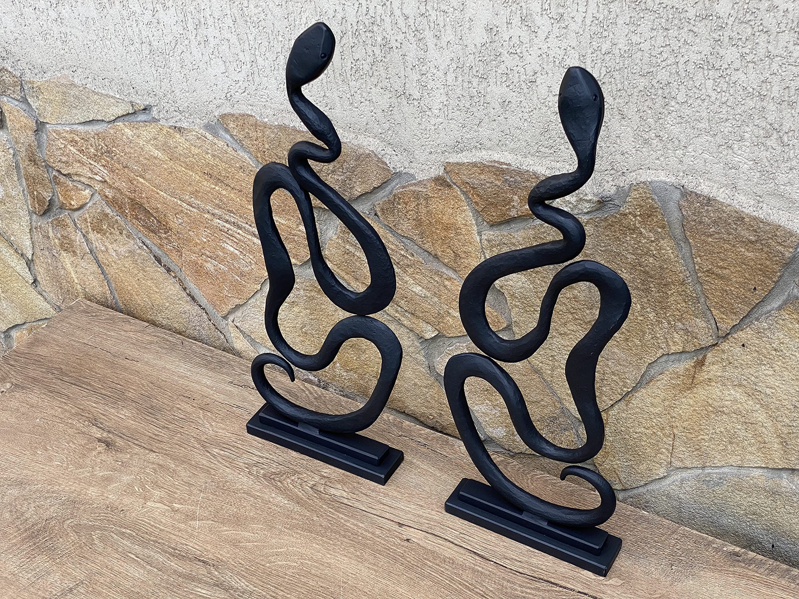 Hand Forged Fireplace Andirons - Heavy Duty Fireplace Decor for Men, Rustic Fireplace Accessories - Perfect for Log Burning, Fireplace Safety, and Cozy Home Decor