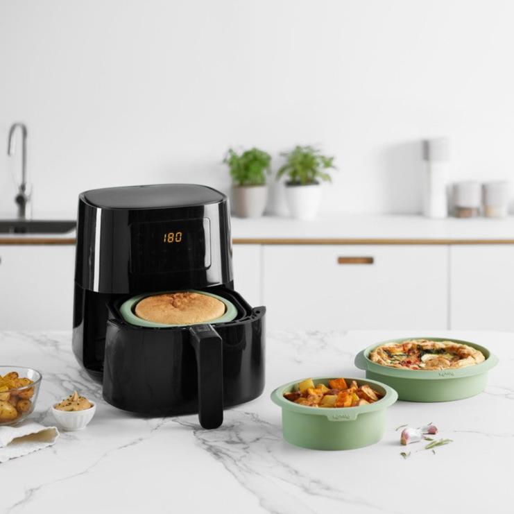 Non-Stick Air Fryer Mould 15cm - Perfect for Baking, Roasting & Reheating - Ideal for Air Fryer Accessories & Healthy Cooking