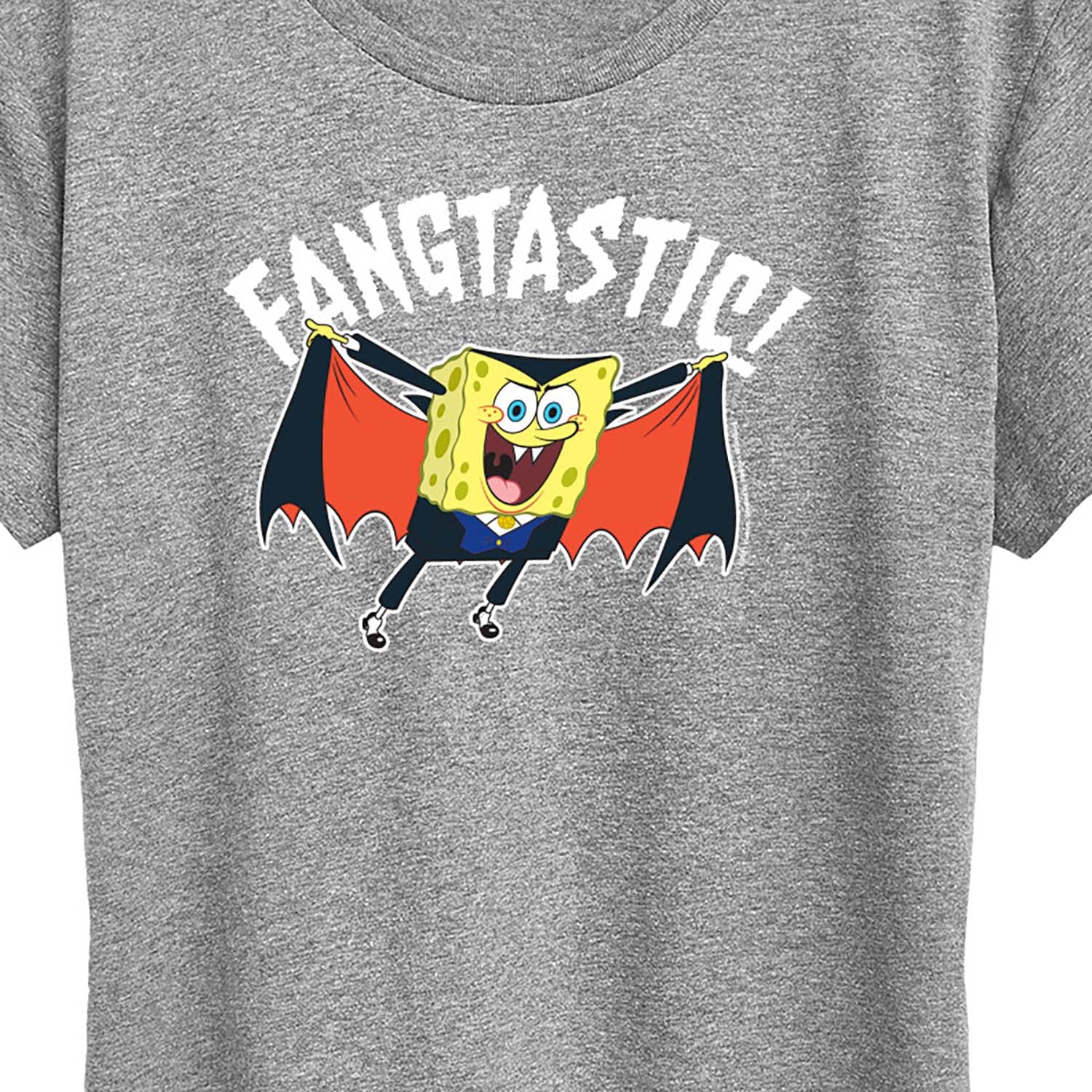 HYBRID APPAREL Women's Spongebob Squarepants Fangastic Graphic T-Shirt - Short Sleeve Cotton Tee for Casual Wear, Cosplay & Pop Culture Fans