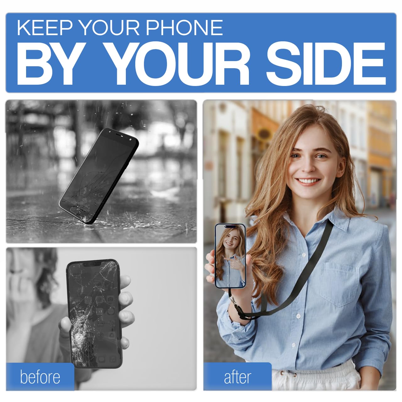 Crossbody Phone Lanyard with Neck & Wrist Straps - Travel Essentials for Women, Cruise Must Haves