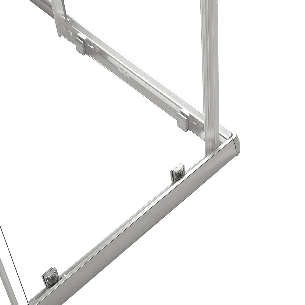 Della Francesca 1000 x 800mm Sliding Door Shower Screen with Nano Safety Glass - Tempered Glass Bathroom Enclosure for Modern Homes & Hotels