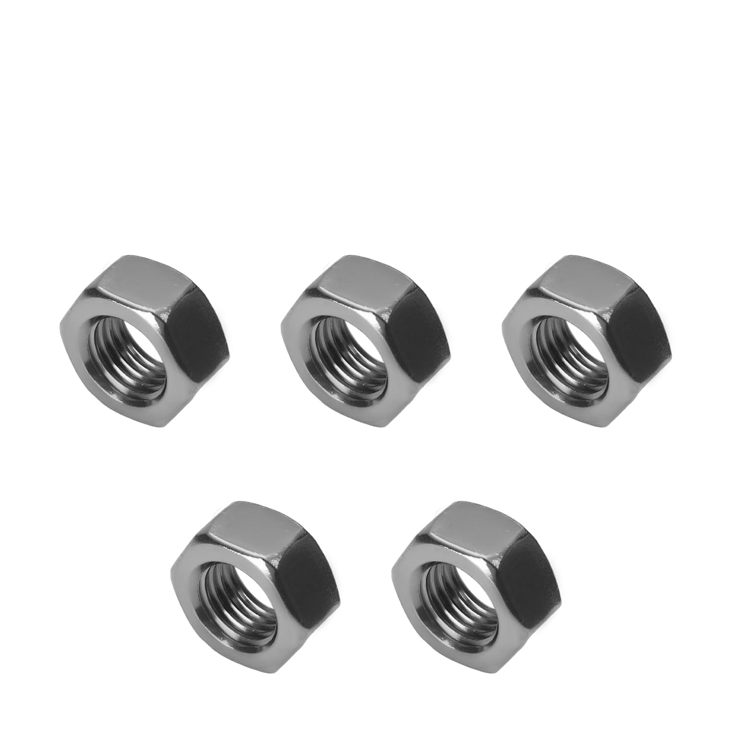 5Pcs M16 x 1.5mm 304 Stainless Steel Hex Nuts - Metric Hardware Fasteners for Machinery, Appliances & Automotive - Corrosion Resistant Hexagon Nuts (0.86x0.43in) - Perfect for DIY Projects, Plumbing & Industrial Equipment Repair