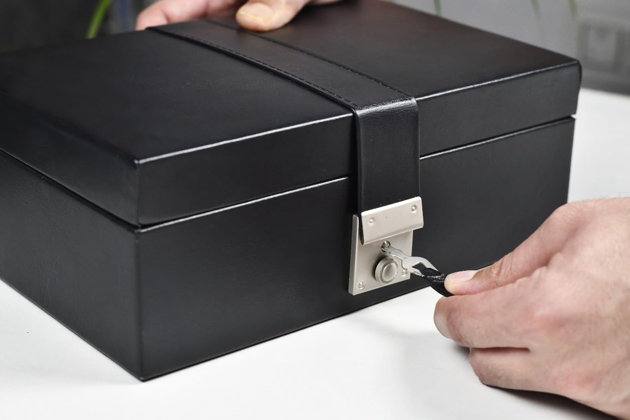 Premium Genuine Leather Chess Storage Box for 3-4 Inch Chess Sets | Handcrafted Wooden Chess Piece Protector | Perfect for Travel, Home Decor & Chess Enthusiasts