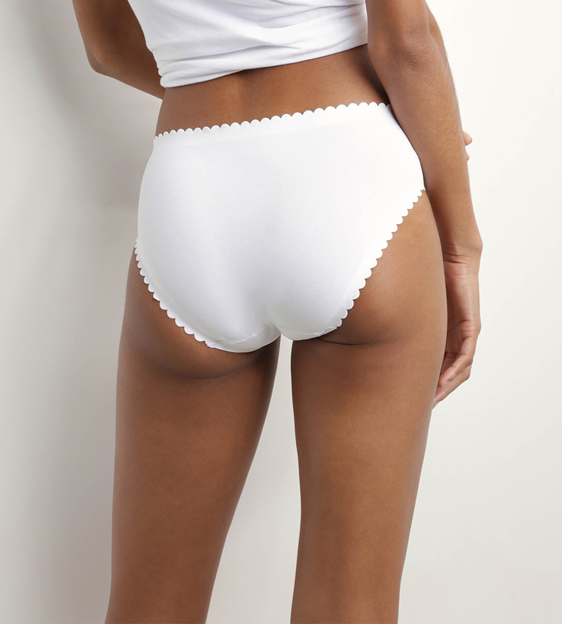 2 Pack Women's Cotton Stretch Underwear - White & Gray - Body Touch Easy - Comfortable Everyday Wear for Work & Leisure