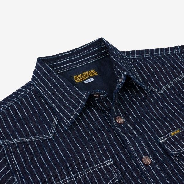 Iron Heart IHSH 227 12oz Wabash CPO Shirt - Indigo Denim Workwear for Men | Durable & Stylish for Outdoor Work, Motorcycle Riding & Casual Wear
