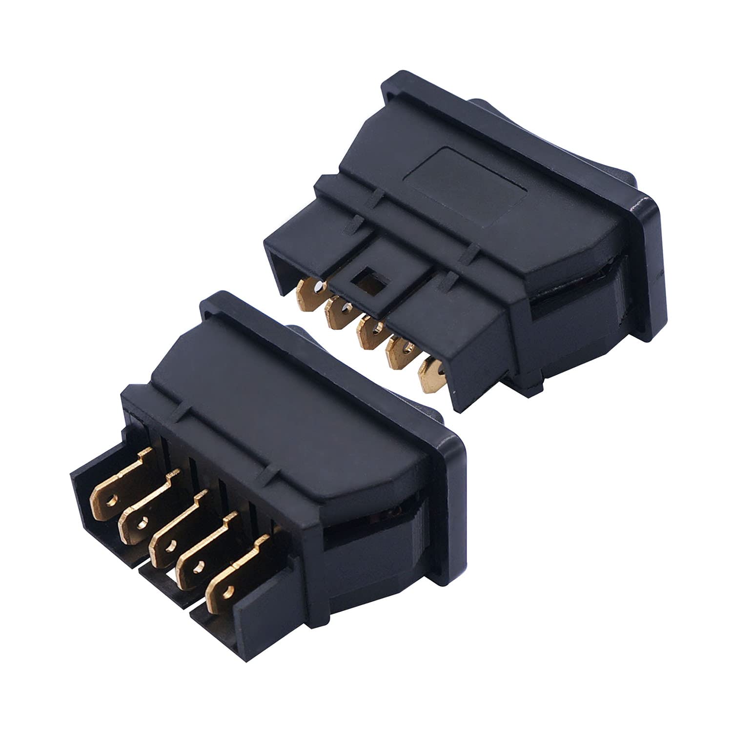 Weideer 2Pcs 5 Pin 12V 20A Car Power Window Switch with LED Light - Momentary Rocker Switch for Auto Window Lift Control (K-010) | Perfect for Jeep, Toyota, Ford & More Car Models