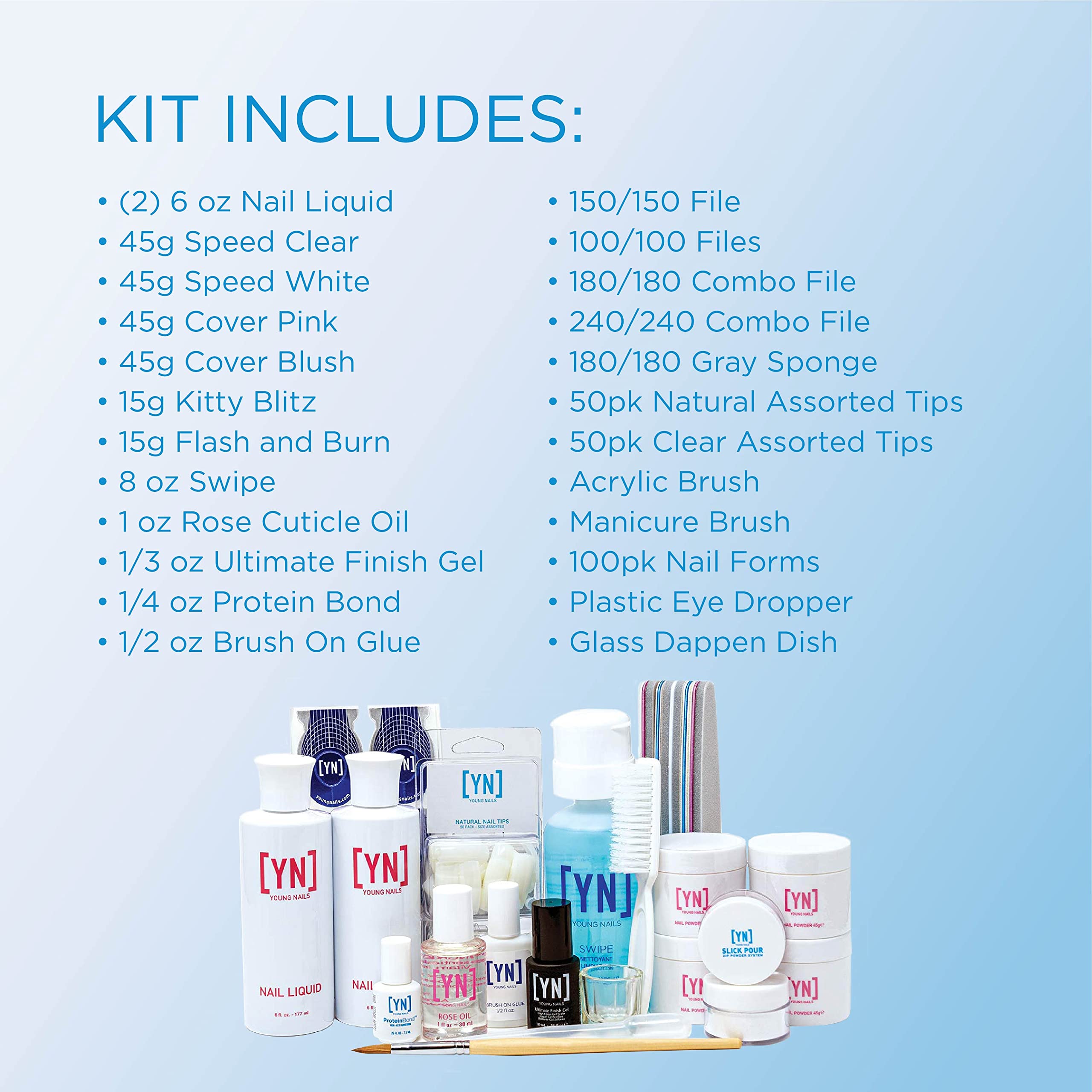 Young Nails Professional Manicure Kit - Complete Home Nail Care Starter Set for Beginners & Professionals | DIY Gel Polish, Acrylic Nails & Salon-Quality Manicures at Home