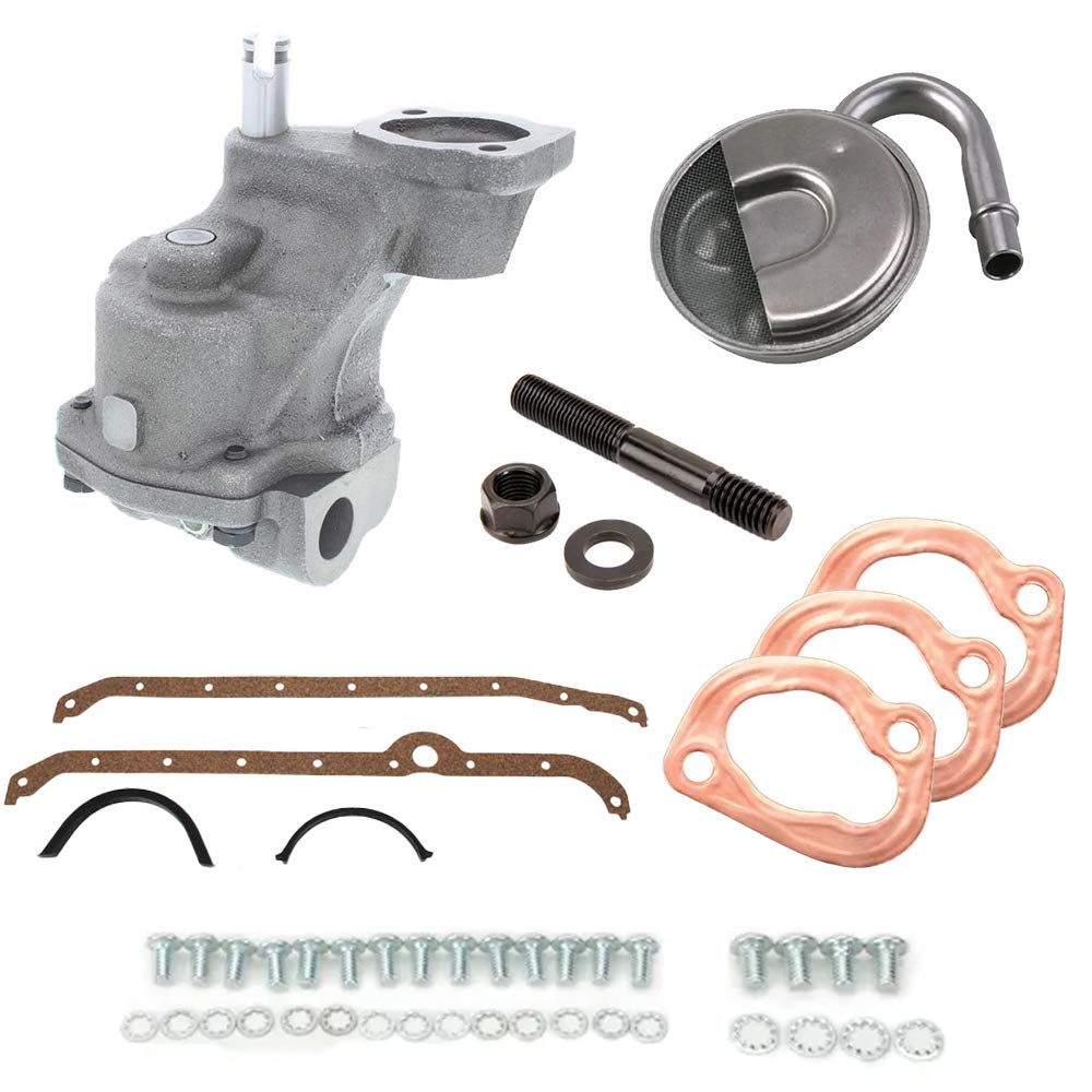 High Volume SBC Oil Pump Kit with RH Dipstick & Pan Gasket - Compatible with Chevy Small Block Engines - Ideal for Performance Upgrades & Engine Rebuilds