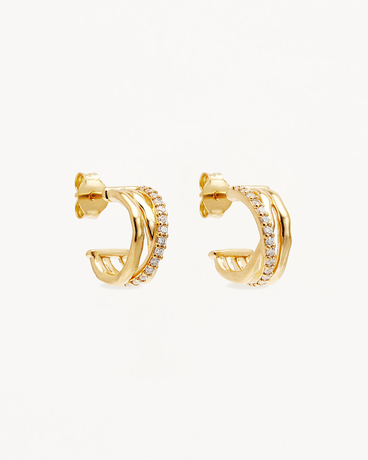 18K Gold Vermeil Entwined Hearts Hoop Earrings for Women - Romantic Gift for Valentine's Day, Anniversary & Date Night Jewelry