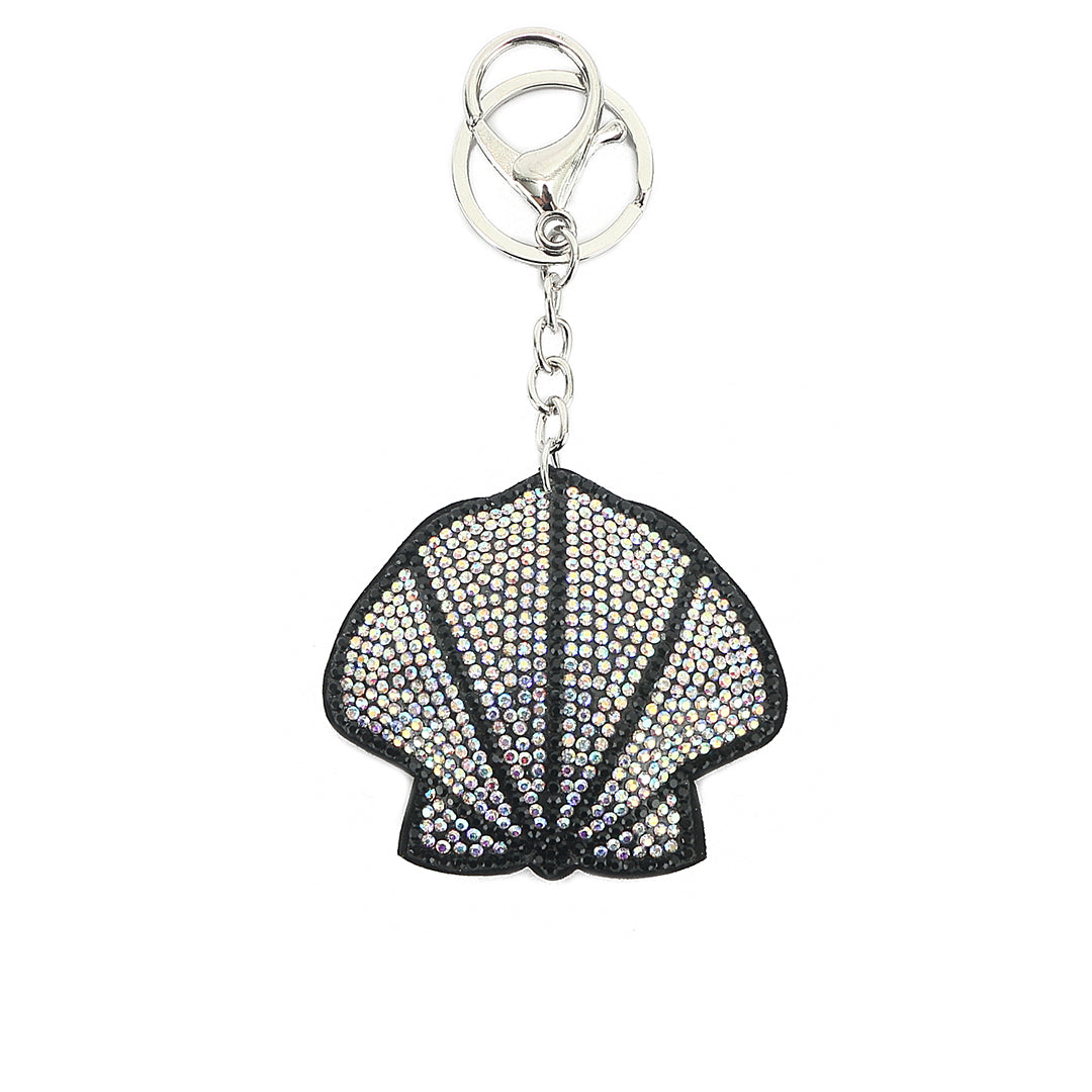 Crystal Shell White Bag Charm - Elegant & Stylish Accessory for Handbags, Backpacks, and Purses | Perfect Gift for Women & Girls