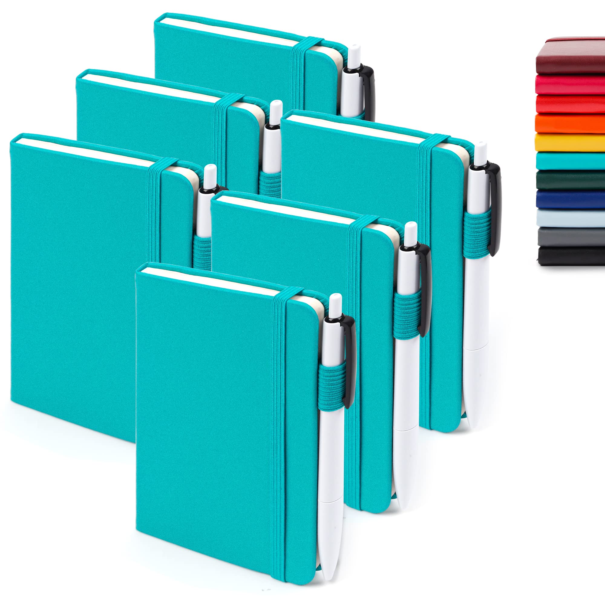 feela 6-Pack Mini Pocket Notebooks - A6 Size (3.5
