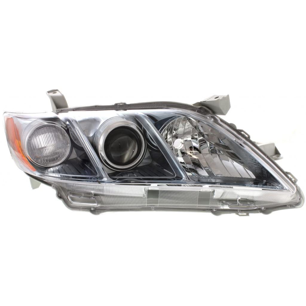 2007-2009 Toyota Camry Passenger Side Headlight Assembly - DOT Certified Replacement (Part# TO2503174, 81130-33662, 81130-33661) | Perfect for Night Driving & Foggy Conditions