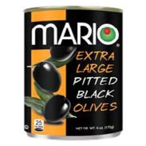 Mario Camacho Foods Pitted Large Black Olives - Pack of 12 Cans | Premium Quality, Ready to Eat | Perfect for Salads, Pizzas & Mediterranean Recipes