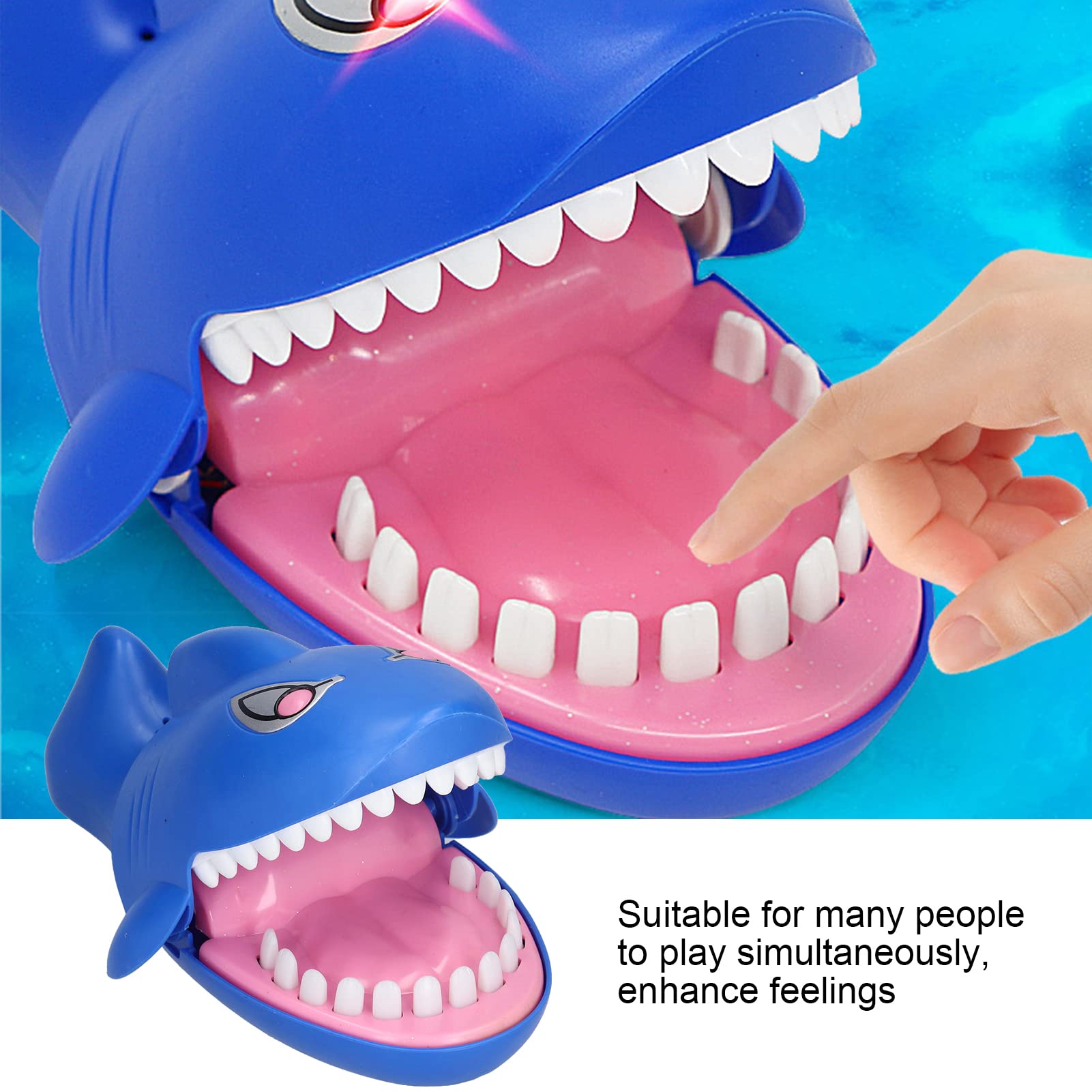 Shark Teeth & Finger Biting Game Set - Easy Laughing Makeup Toy for Kids - Fun Party Game & Halloween Costume Accessory