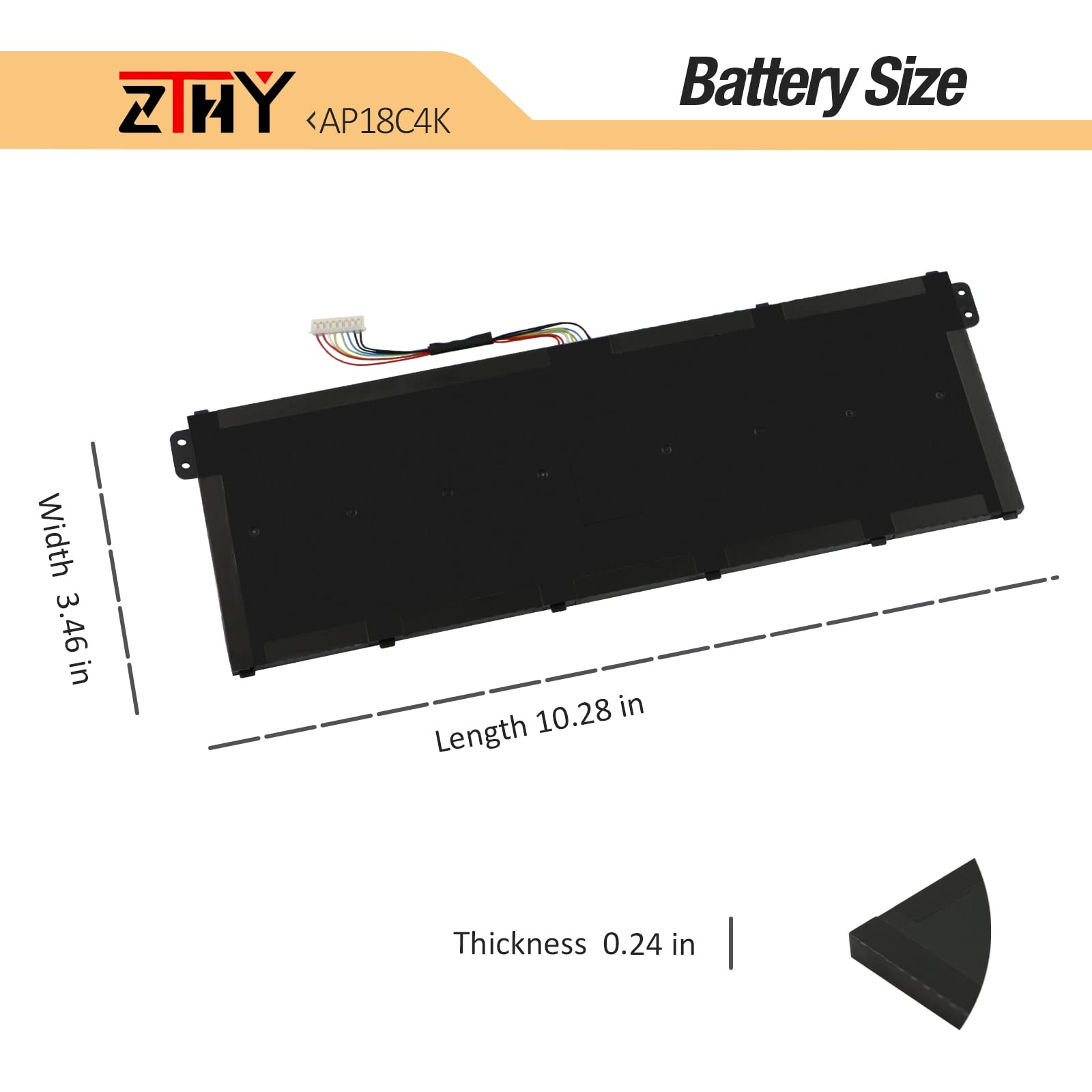 AP18C4K Replacement Battery for Acer Aspire 5, Spin 3 & Spin 713 Laptops - 48Wh High-Performance Laptop Battery Compatible with A515-43/44/44G, A514-52/52G, SP314-54N/54XS, CP713-2W Models - Perfect for Work, Travel & School Use