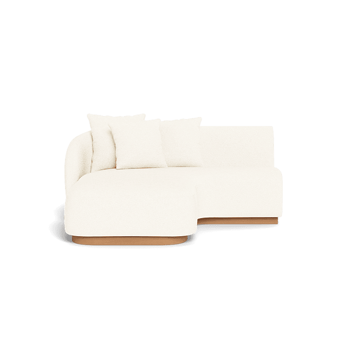 Como Outdoor Curved Chaise Left Sectional Sofa - Waterproof Patio Lounge Furniture for Poolside, Garden & Backyard Relaxation