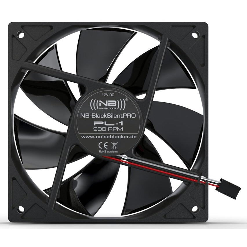 120x120x25mm Black Silent PRO Fan - Noise Blocker Cooling Fan for PC, Gaming Rig & Workstation - Ultra Quiet Computer Case Fan for Optimal Airflow & Cooling Performance