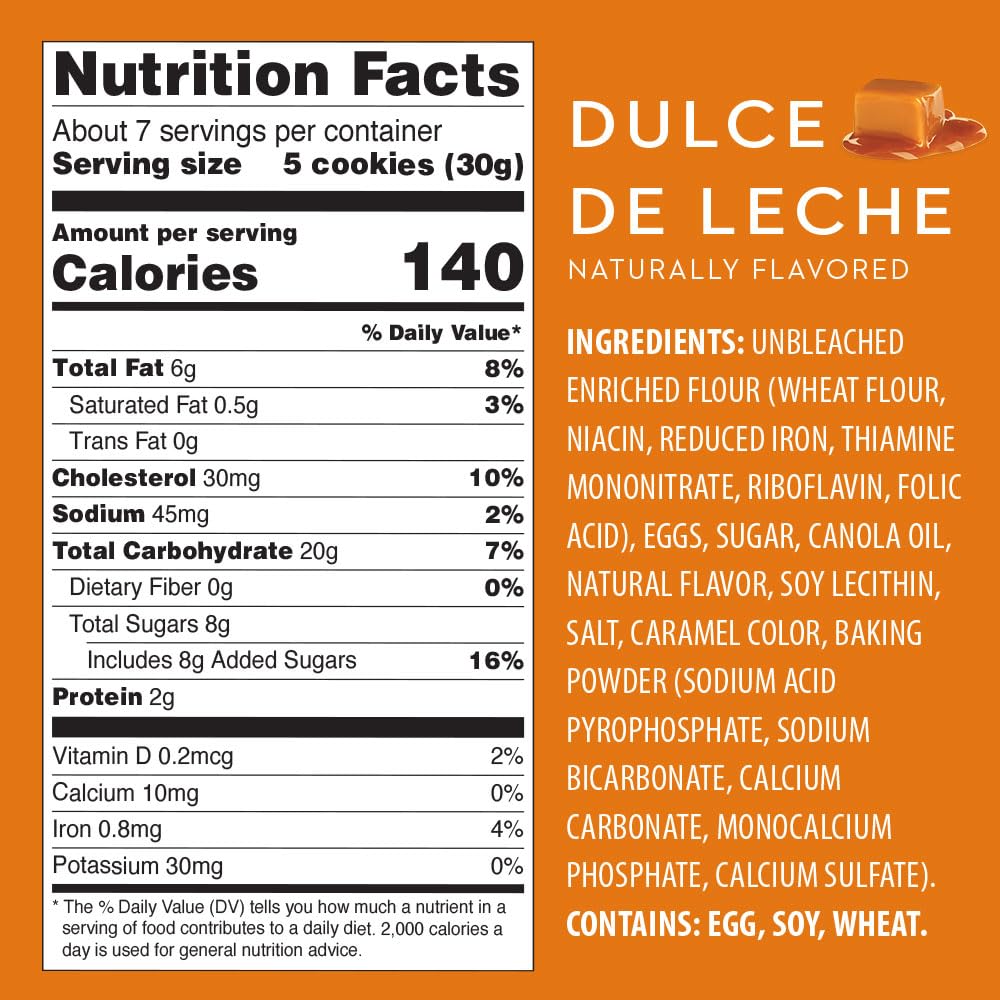 Reko Pizzelle Authentic Italian Waffle Cookies - Dulce de Leche Flavor, 7oz (12 Pack) | Traditional Italian Dessert for Holidays, Gifts & Coffee Pairing