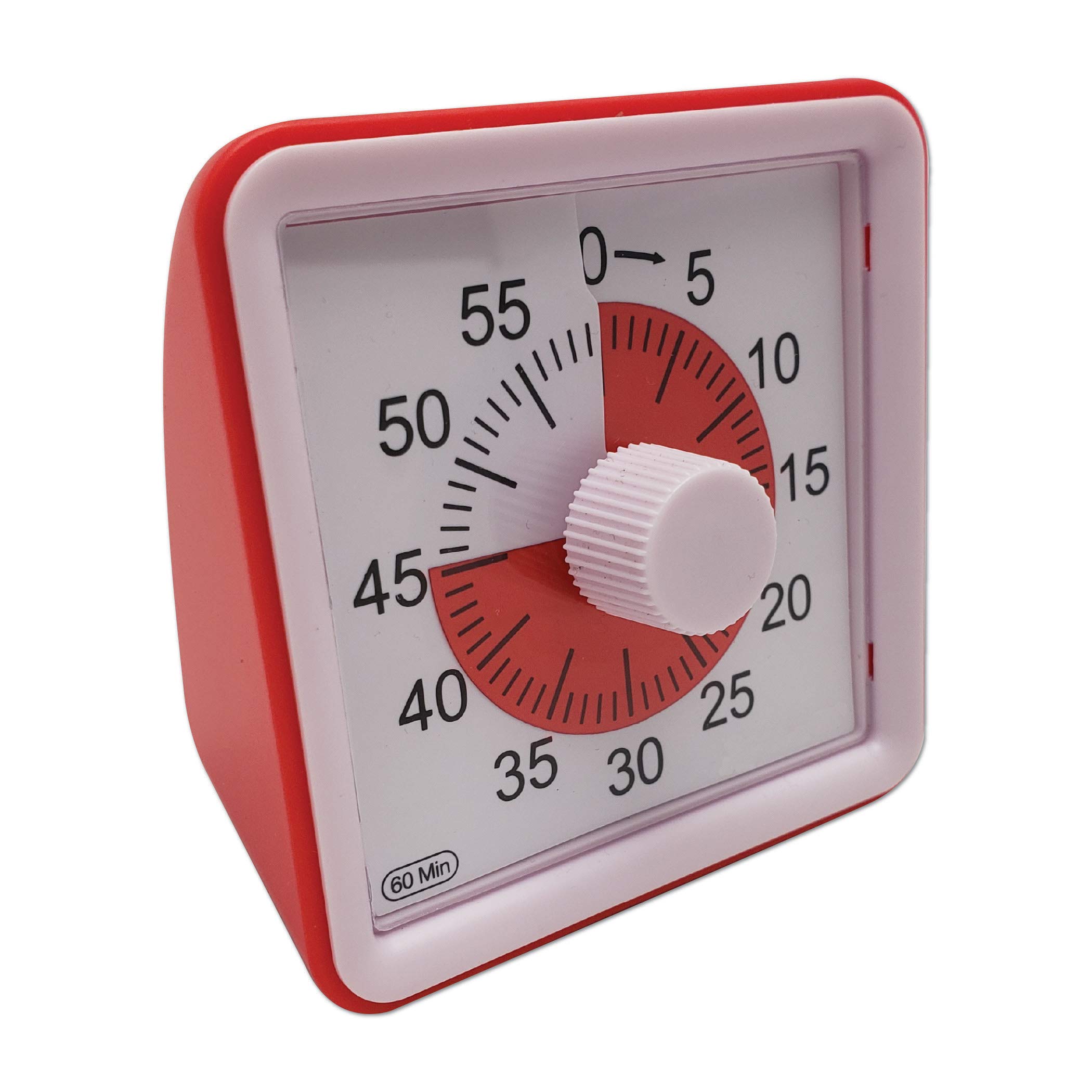 Ashley Productions SmartTime To Go 60 Minute Timer - Red (ASH49000) - Perfect for Classroom, Kitchen, Office & Study Time Management