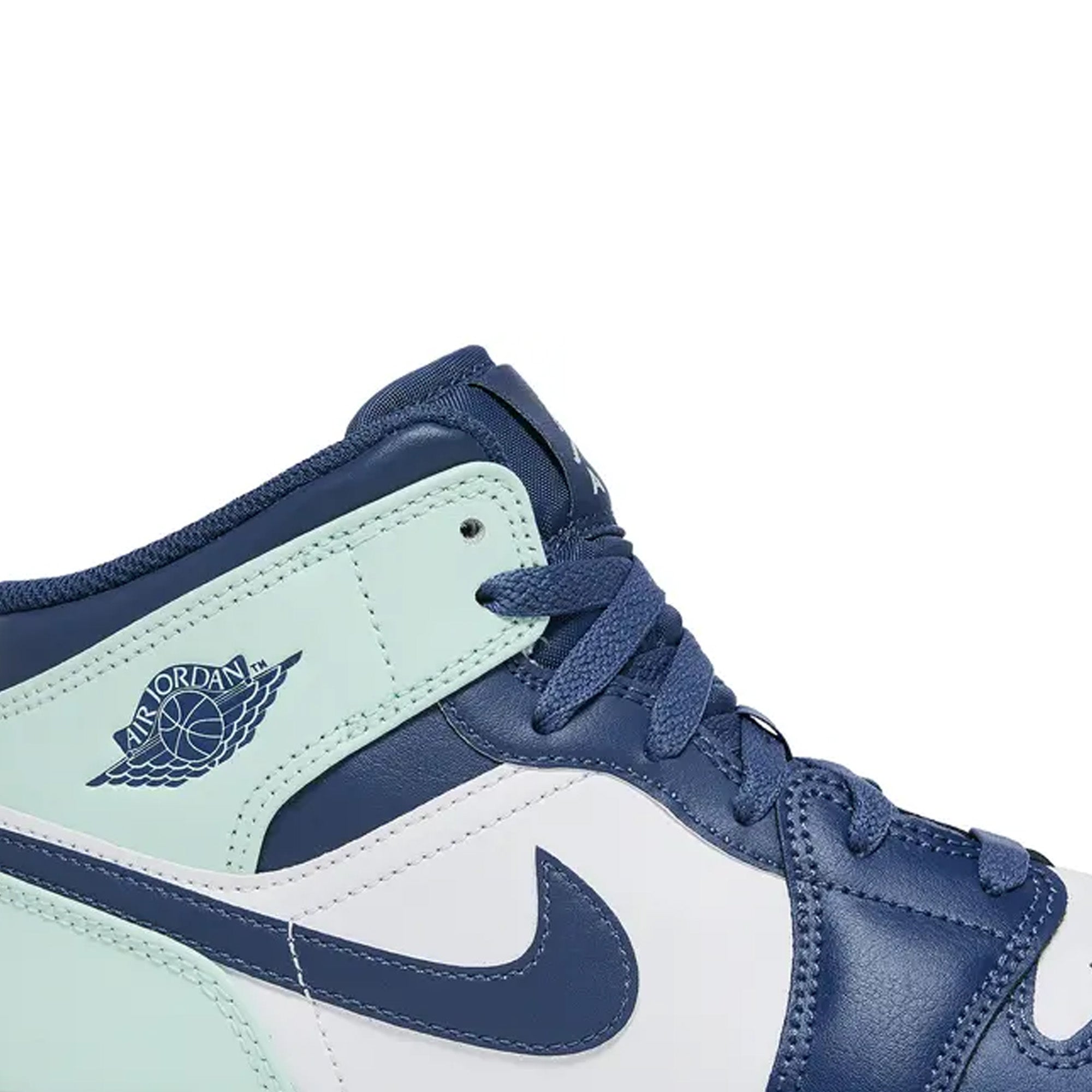 Air Jordan 1 Mid 'Blue Mint' GS Sneakers for Girls (2022) - Comfortable Basketball Shoes for School, Sports & Casual Wear