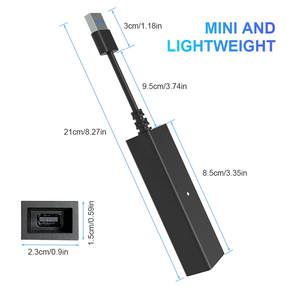PS VR Mini Camera Adapter for PS5 & PS4 | PSVR to PS5 Converter Cable | Play VR Games on PlayStation 5 & 4 | Perfect for Virtual Reality Gaming & Streaming