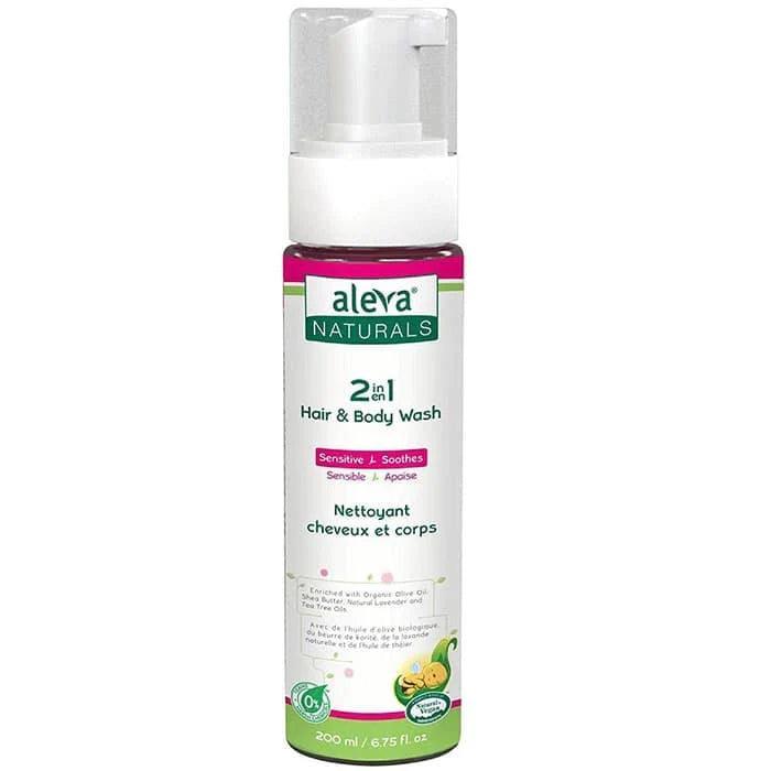 Aleva 2-in-1 Hair & Body Wash for Adults & Kids | Gentle Sulfate-Free Shampoo & Body Cleanser | Perfect for Travel, Gym & Daily Use