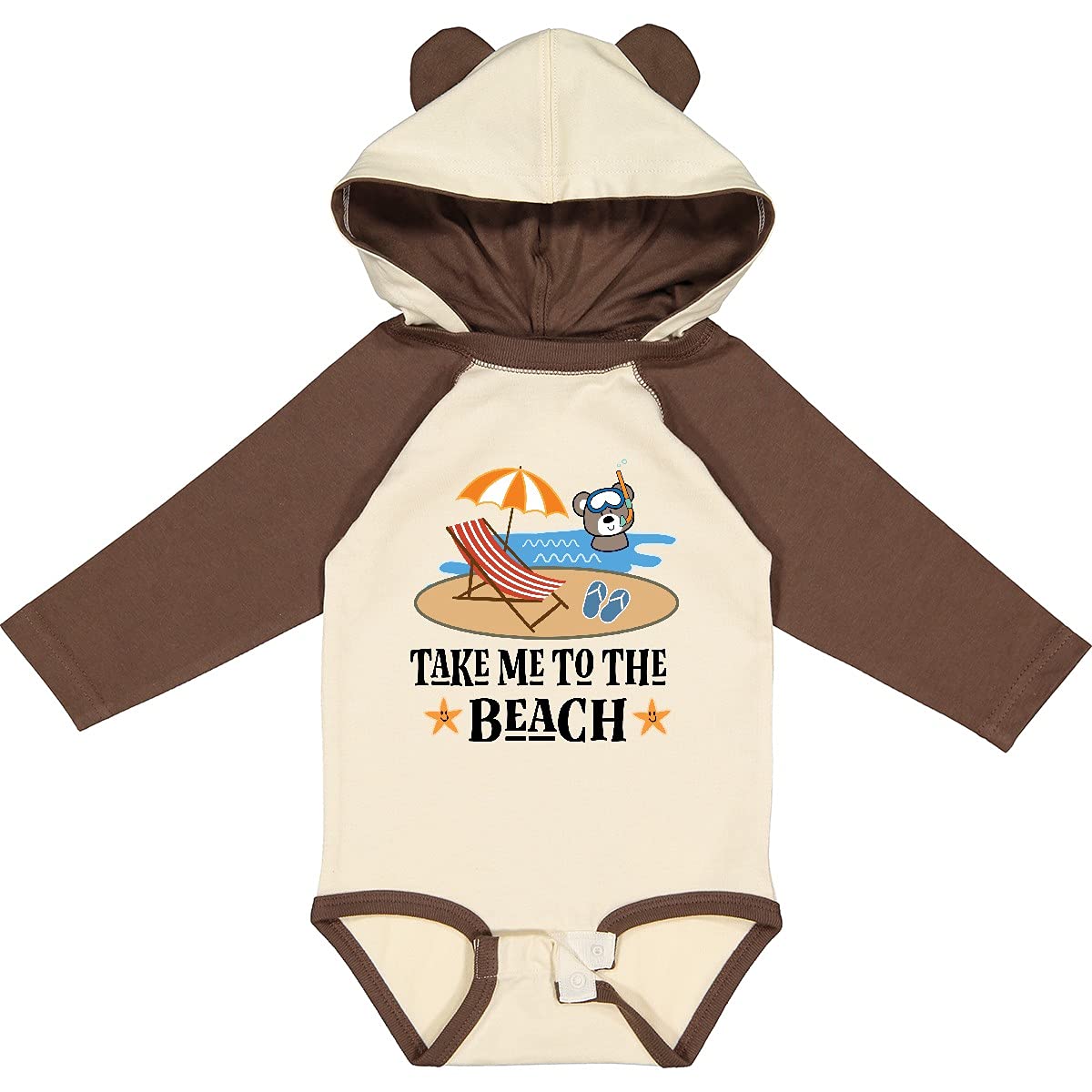 Inktastic Beach Vacation Long Sleeve Creeper - Florida & California Themed Casual Wear for Women, Perfect for Travel, Summer Outfits & Relaxing by the Sea