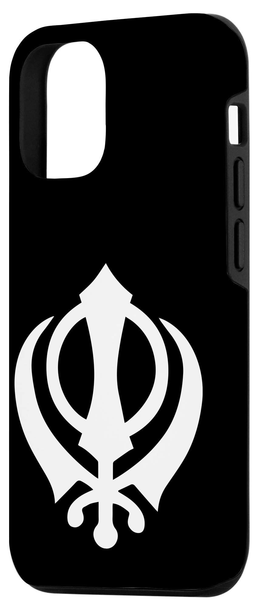 iPhone 12/12 Pro Case with Sikh Khanda & Chakkar Design - Religious Sikhism Symbol Protection Cover for Daily Use & Special Occasions