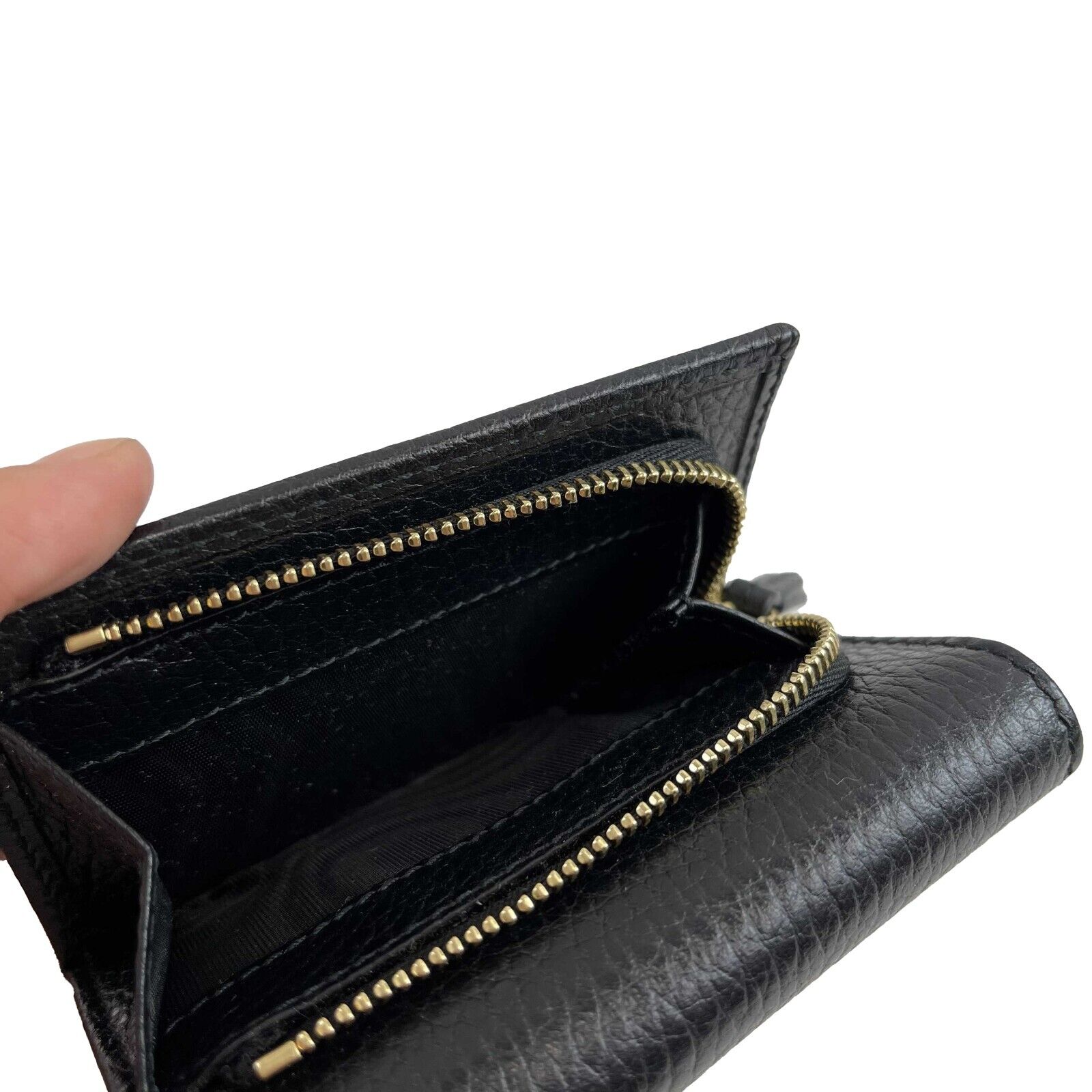 Gucci GG Marmont Black Leather Compact Folded Wallet for Women | Luxury Designer Wallet for Everyday Use & Travel Accessories