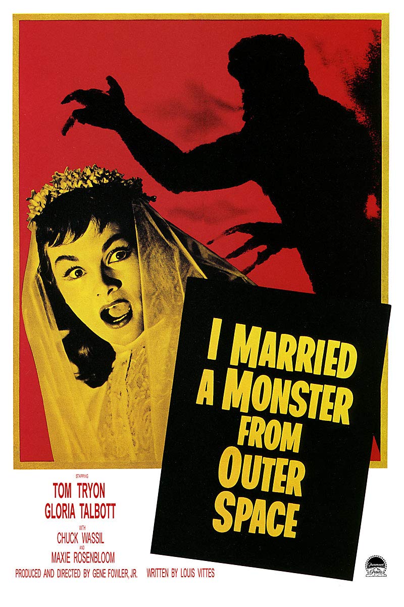 Vintage I Married A Monster from Outer Space Movie Poster 24x36 - Classic Sci-Fi Film Wall Art for Home Theater Decor & Gift for Movie Lovers