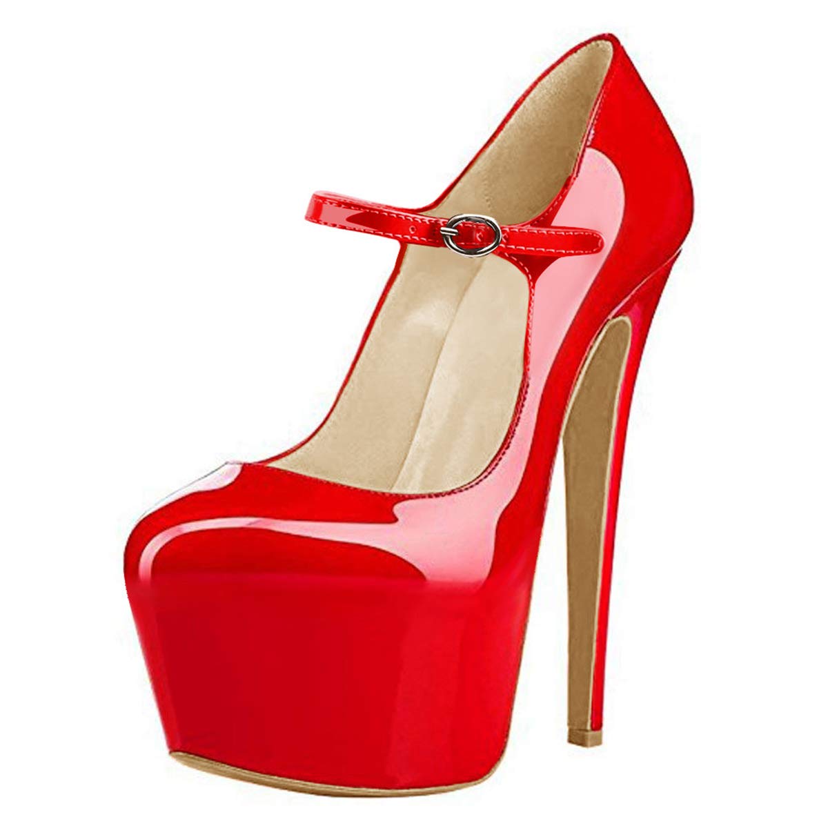 Yolkomo Women's Platform Heels - Ankle Strap Stiletto High Heel Sandals for Party, Wedding & Evening Wear | Comfortable Dress Shoes for Women