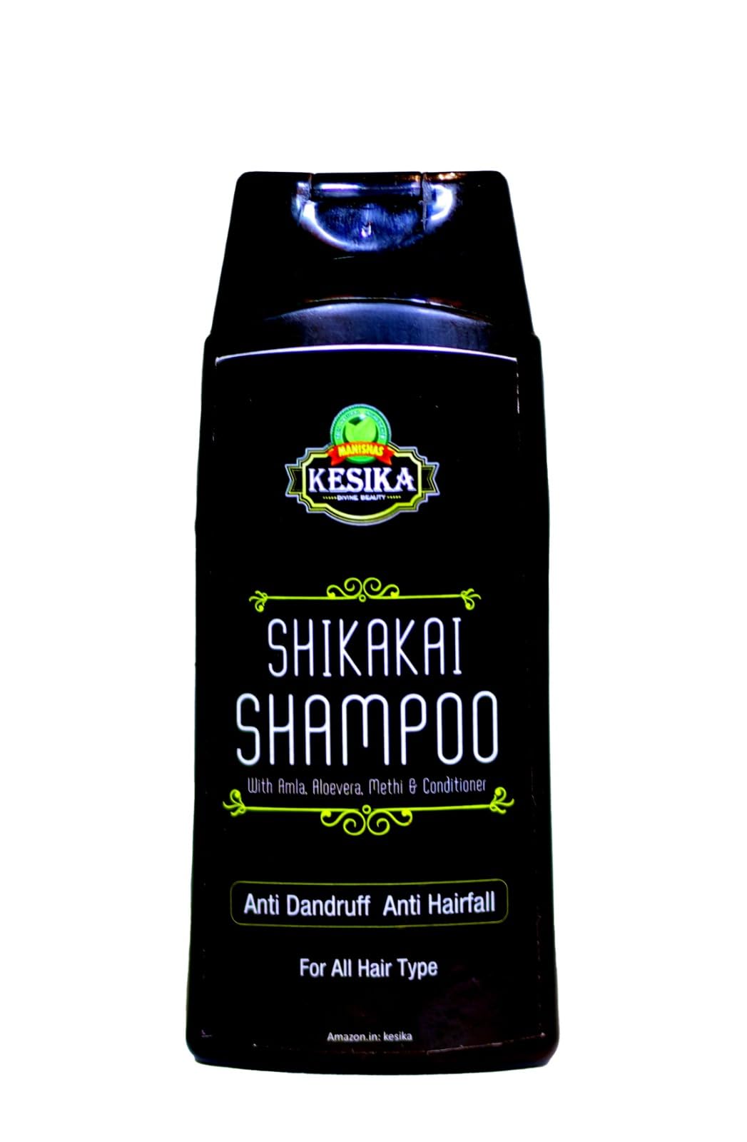 KESIKA HERBAL HAIR OIL Shikakai Amla Anti Hair Fall & Dandruff Shampoo for Thick Strong Hair | All Hair Types | 200ml | Natural Ayurvedic Treatment for Healthy Scalp & Hair Growth | Perfect for Daily Use & Hair Care Routine