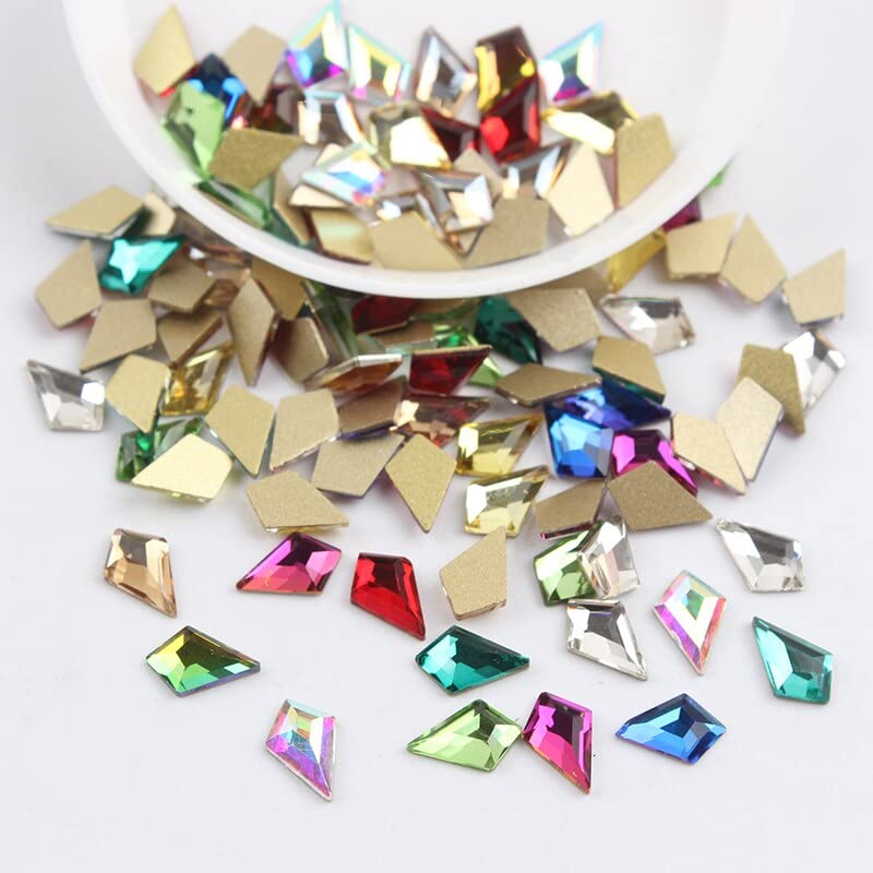 4x6mm Arrow Rhinestones for Nails - 3D Nail Art Gems & Crystals - DIY Nail Jewelry Accessories for Women - Perfect for Manicures, Pedicures, Bridal Nails & Craft Projects