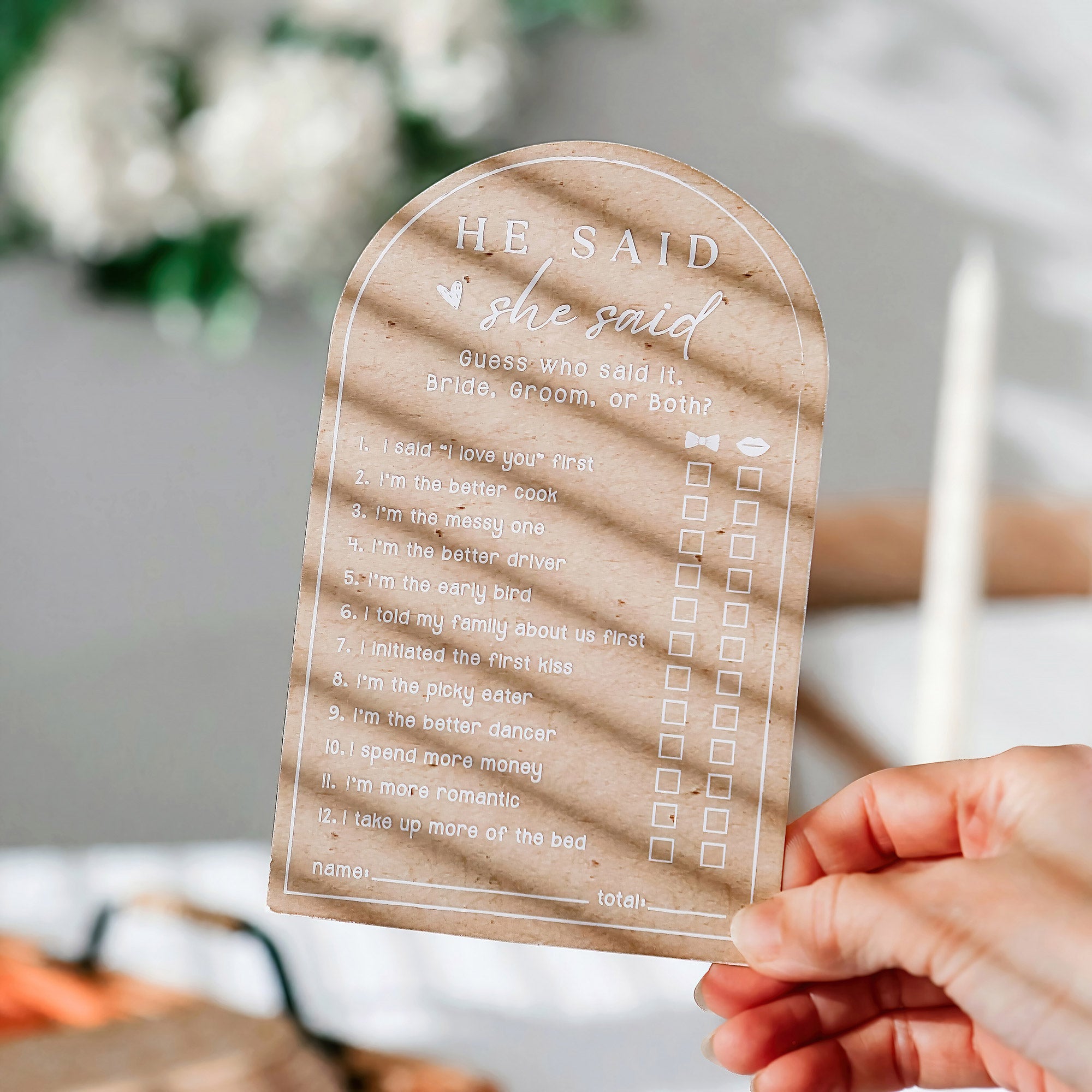 He Said She Said Game - Fun Wedding & Bridal Shower Activity for Couples - Perfect for Engagement Parties and Bachelorette Events