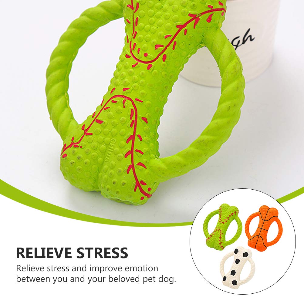 3Pcs Interactive Dog Chew Toys - Plush Puppy Teething Toys for Small Dogs & Kittens, Safe Emulsion Chew Toys for Biting & Molar Health - Perfect for Playtime, Training & Anxiety Relief